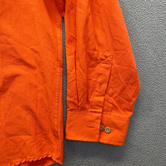 GH Bass & Co Explorer Men's Size XXL Orange Pocketed Fishing Shirt Long Sleeve. - Picture 11 of 12